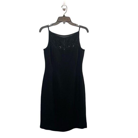 Jones New York Formal / Semi-Formal Dress Sz 4 Sleeveless Spaghetti Strap Black - Picture 2 of 8